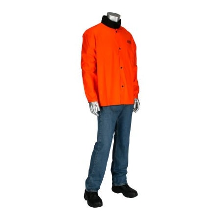 Pip Ironcat 9oz 30in Sateen Cotton Jacket, Orange, 2XL 7050O/2XL